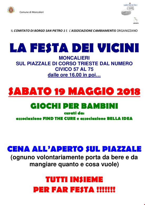 La Festa dei Vicini Moncalieri